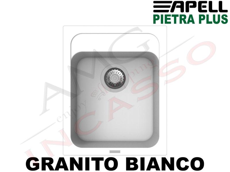 Lavello Cucina New Pietra Plus 1 Vasca cm.40X50 Fragranite Bianco