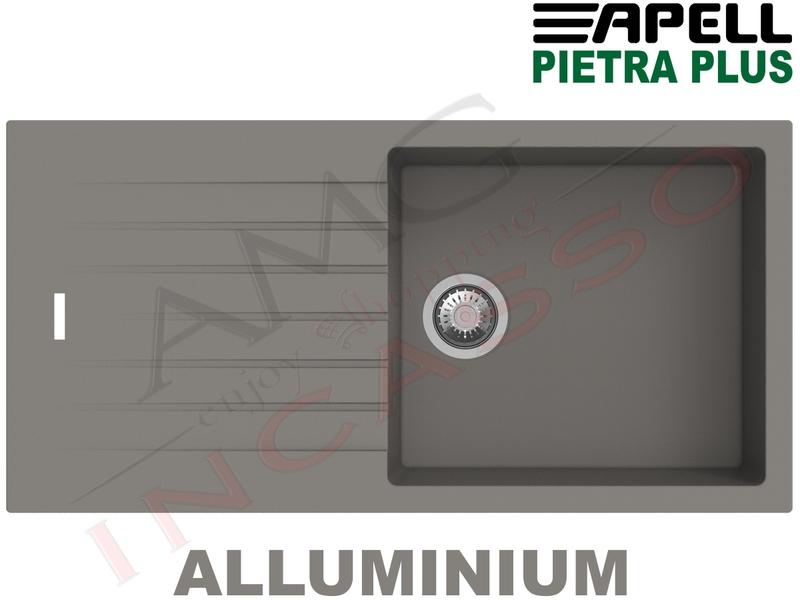 Lavello Incasso Apell-Fhuller PTPL1001AL 100X50 1 Vasca + Gocc. Granito Alluminio