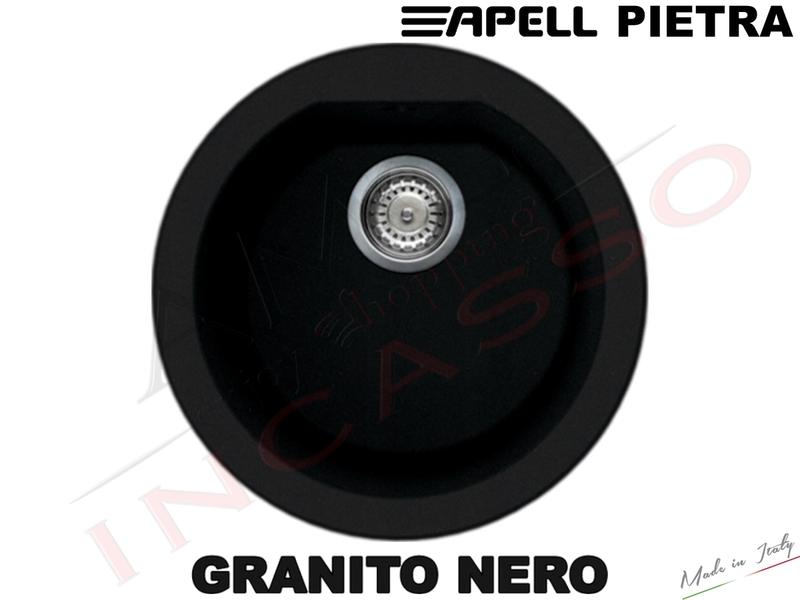 Nero Lavello Cucina Fragranite.Lavello Cucina Pietra Pozzetti O Cm 45 Fragranite Nero Amg Incasso Elettrodomestici Da Incasso