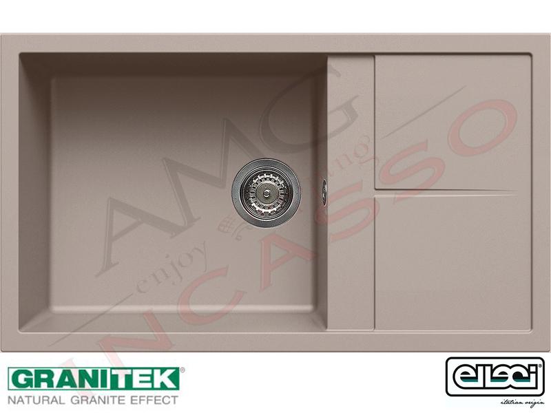 Lavello Elleci Unico 410 LGU41043 86X50 1 Vasca + Goc. Granitek Matt® 43 Tortora