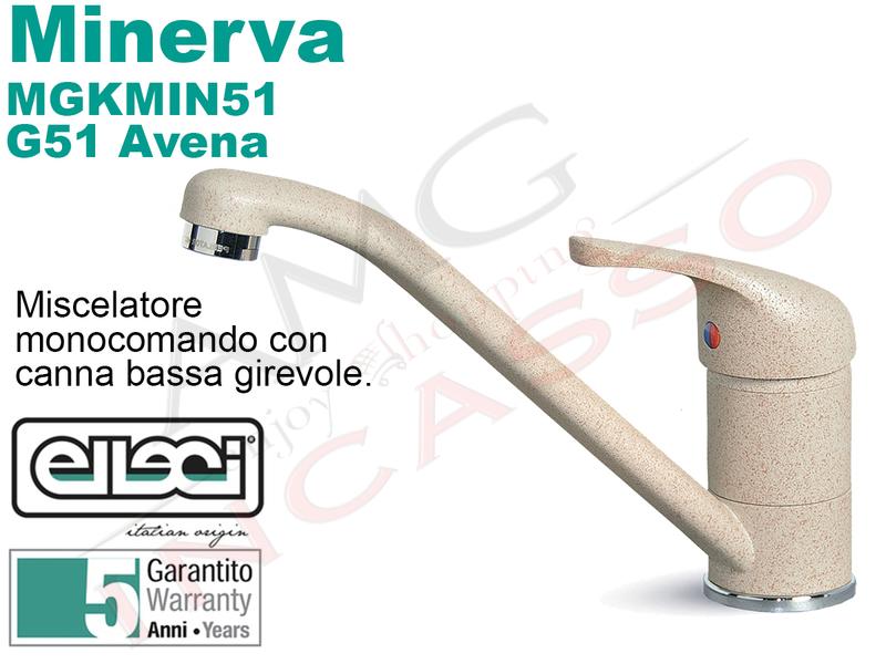 Rubinetto Cucina Colore Avena.Rubinetto Miscelatore Cucina Minerva Canna Bassa Granitek Avena Amg Incasso Elettrodomestici Da Incasso