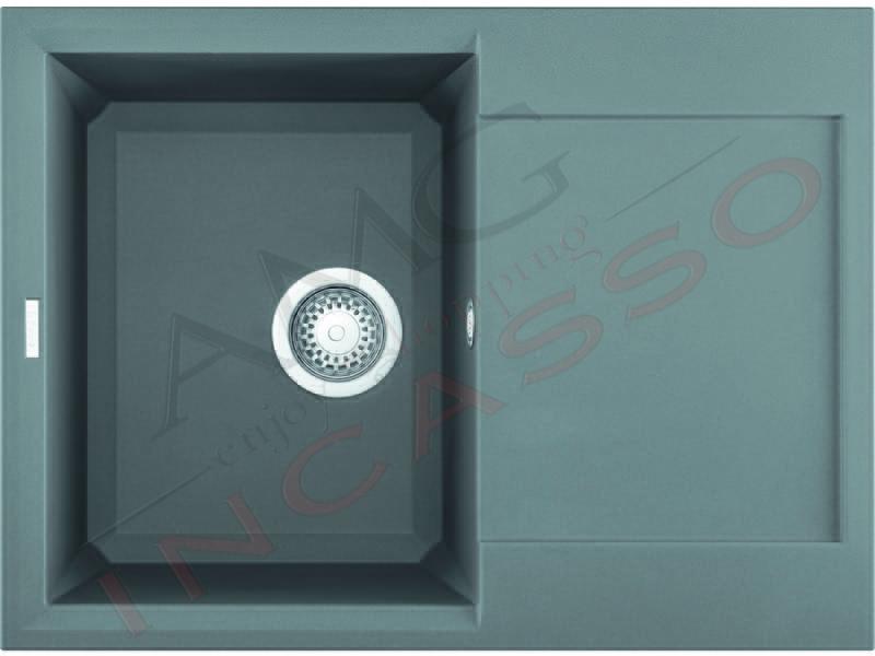 Lavello Cucina 1 Vasca cm.68X58 Easy Metaltek® M73 Titanium