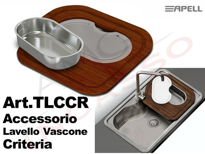 Kit 3 Accessori Apell TLCCR Kit Tagliere Colander per Lavello Serie  Criteria