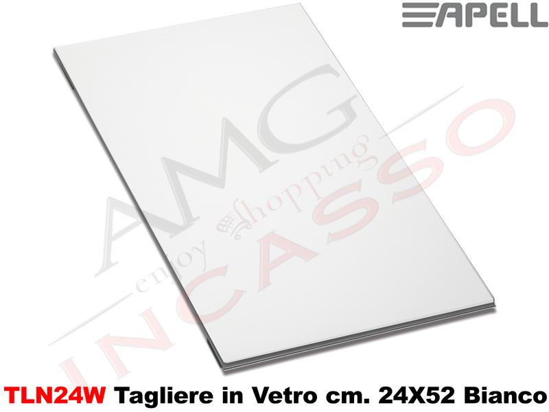 Accessorio Apell TLN24W Cover Tagliere in Vetro cm.24X51,2 Bianco