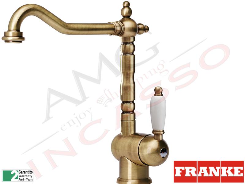 Rubinetto Old England Franke.Miscelatore Rubinetto Rustico Franke Old England 0737292 Bronzato Amg Incasso Elettrodomestici Da Incasso