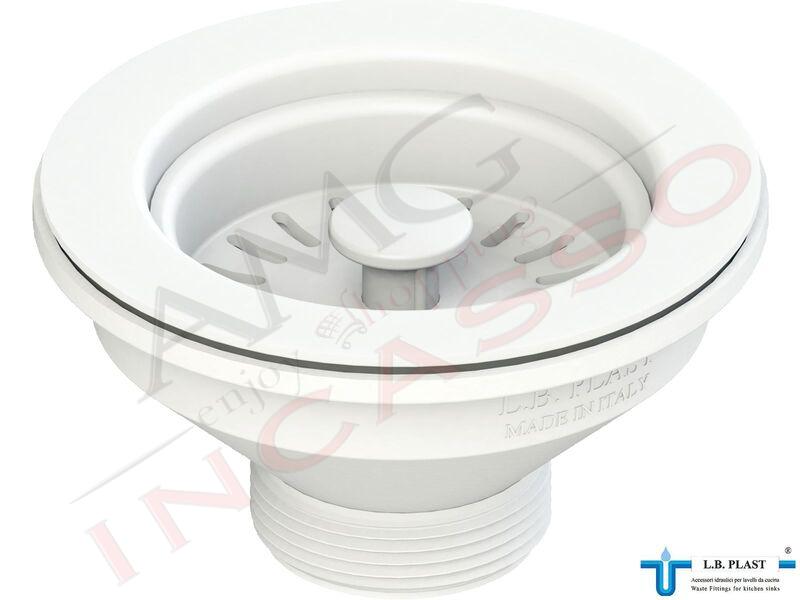 Piletta Basket 3"½ Ø11,4D550-46-WH Multi Ray Tappo Cestello Ø 7,9 Bianco