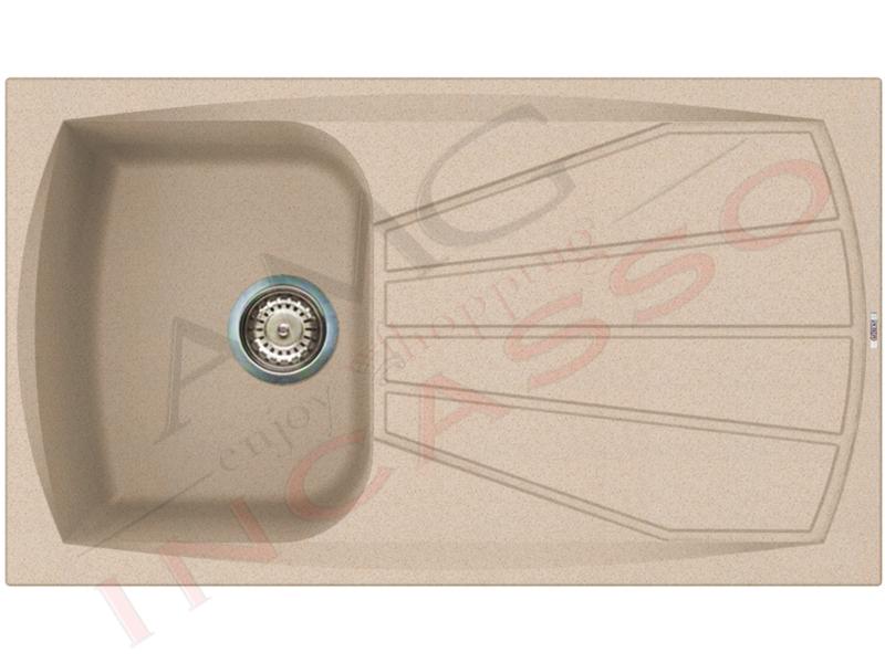 Lavello Cucina 1 Vasca 86x50.Lavello Cucina 1 Vasca Living Granitek Cm 86x50 G51 Avena Amg Incasso Elettrodomestici Da Incasso