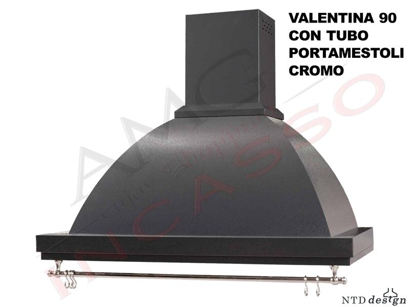 Cappa Rustica Cucina Valentina cm. 90 Antracite da 420 m³/h Classe D