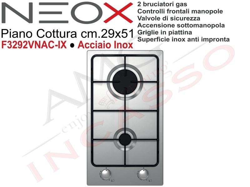 Piano Cottura Eco Line cm. 30 Acciaio Inox 2 Fuochi Gas