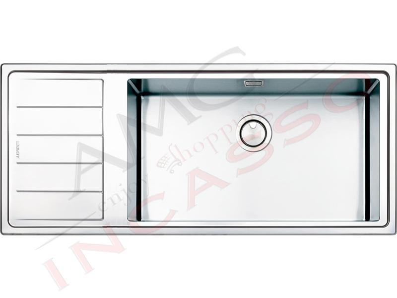 Lavello Apell Linear Plus LNPG1161ILBC 116X50 1 Vasca DX + Gocciolat. SX Acciaio