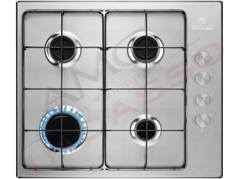 Piano Cottura Cucina Slim Profile 4 Fuochi Gas cm.60 Acciaio Inox
