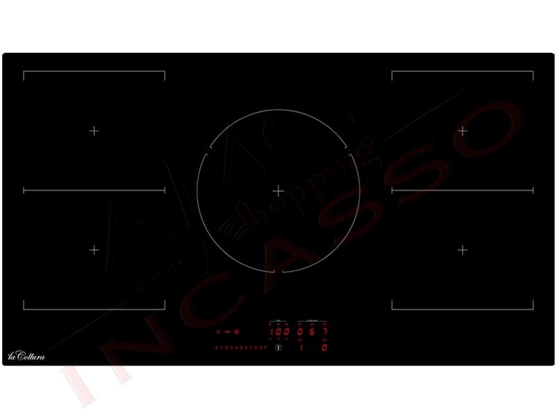 Piano Cottura Induzione cm. 90 Pure Line 5 Zone Cottura con Booster e 9 Livelli Potenza