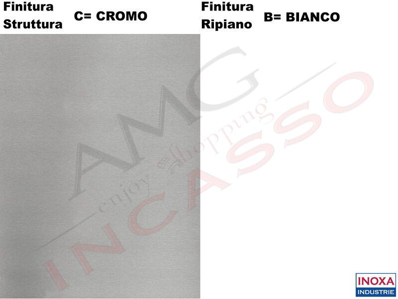 Cestello Girevole Tondo 4 Cesti Struttura Cromo Base Ripiano Bianca