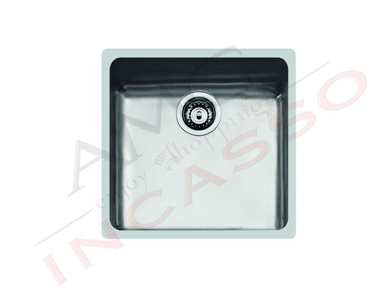 Lavello Cucina Sottotop KF 1 Vasca cm.40X40 Acciaio Inox