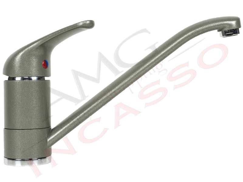 Rubinetto Miscelatore Italiano Argo - Paini 2560 Roma Canna Bassa Titanium