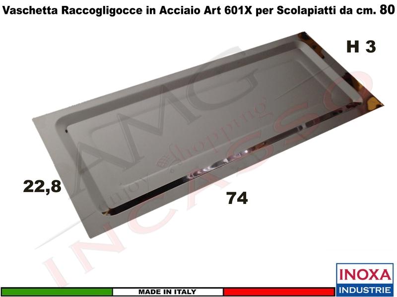 Scolapiatti Acciaio Inox ad Incasso con Raccogli Gocce Varie