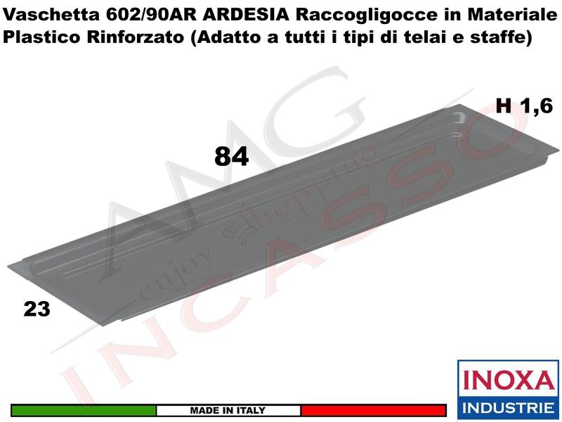 Vaschetta Raccogligocce ARDESIA INOXA 602/80AR Scolapiatti da 80 Interno 74