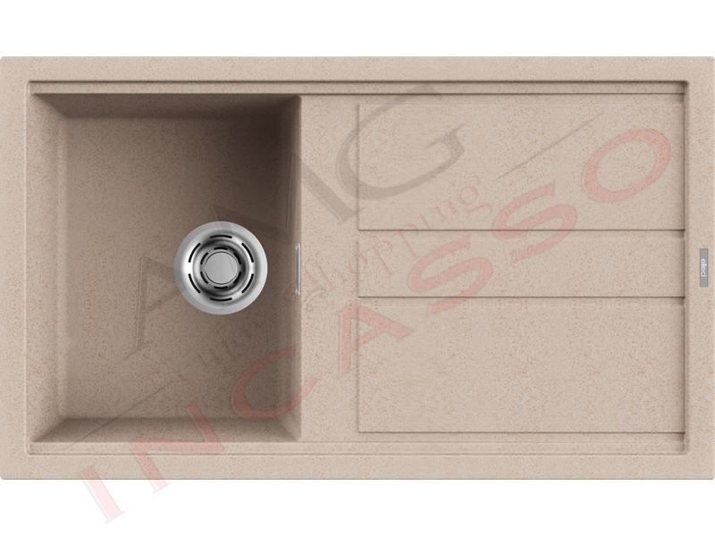 Lavello Elleci Best 400 cm. 86x51 1 Vasca e Gocc. Granitek Classic® G51 Avena