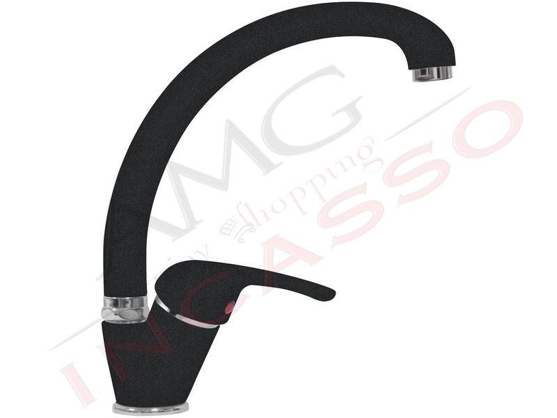Miscelatore Schock Omega Canna Alta Conica Nero Puro
