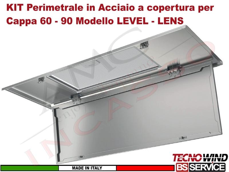 KIT Perimetrale per Cappa 90 Modello LEVEL - LENS INOX