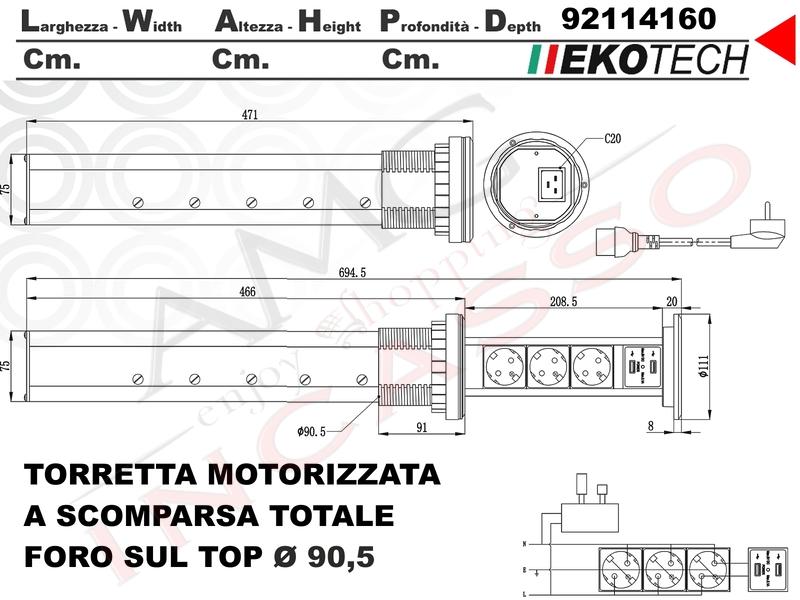 Torrette multi-presa a scomparsa, linea Evodesk rinnovata