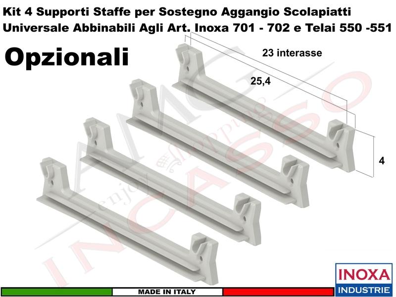 Scolapiatti incasso Mobile Pensile 40 Scolapiatti Acciaio Interno 35,5 4 Staffe