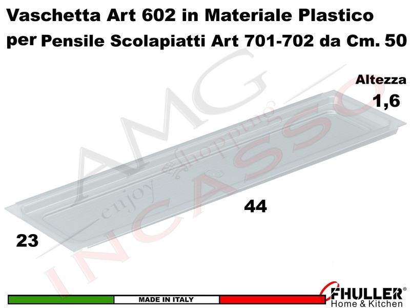 Vaschetta Raccogligocce TRASPARENTE INOXA 602/50TR Per Scolapiatti da 50