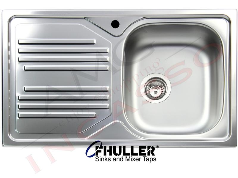 Lavello Apell Atmosfera TM861ILPC 86X50 1 Vasca DX Gocciolatoio SX Acciaio