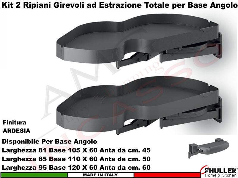 Meccanismo Angolo INOXA-FHULLER COMBI'S Ammortizzato 846BY/DX45 105X60 Anta 45 DX Ardesia