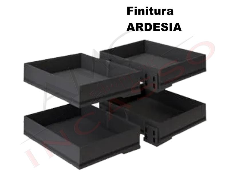 Carico Scarico Kit 4 Cesti IKONA ARDESIA per Meccanismo 839 "Compact 2"