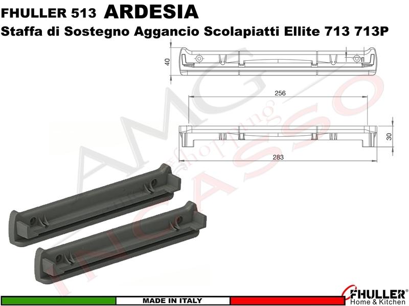 FHULLER 513 Staffa ARDESIA per Telaio Superiore. Da Abbinare Agli Scolapiatti 719