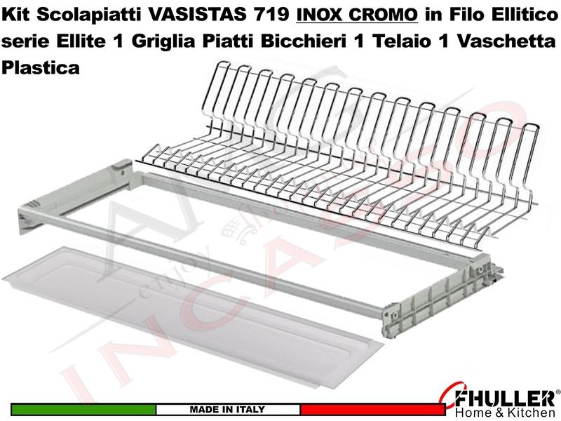 FHULLER Scolapiatti VASISTAS 719TP.T Pensile 45 1 Telaio 1 Vaschetta INOX CROMO