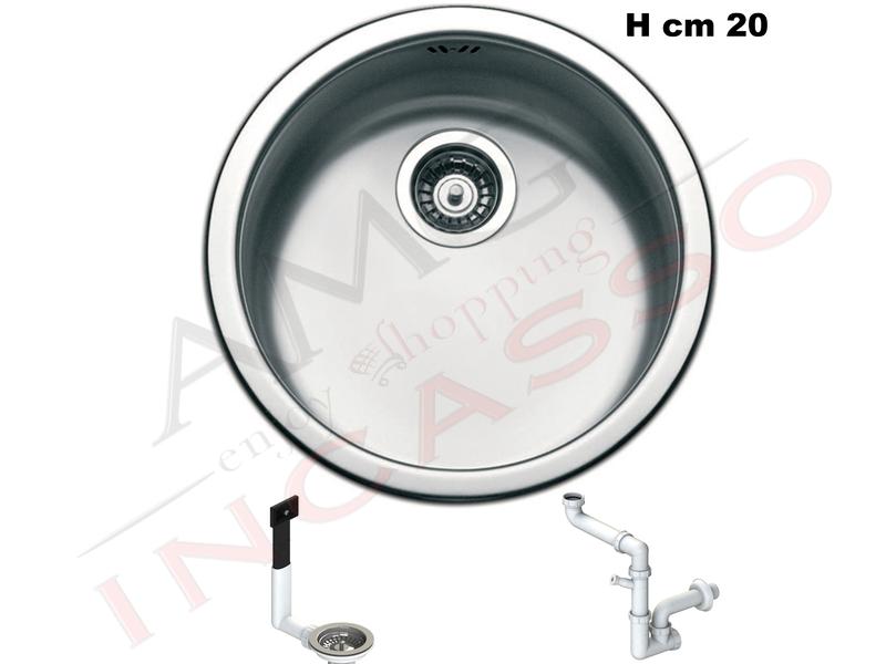FHULLER Lavello Incasso Pozzetto Tondo CIRCUM CIVIIBC Acciaio Ø 43,5 H.20