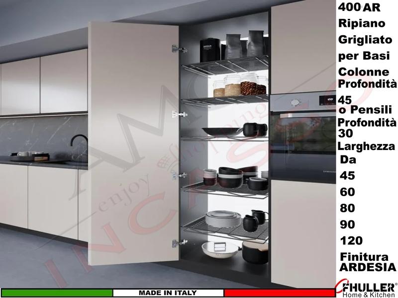 Ripiano Grigliato Base o Colonna da 120 QUADRO 400/120-45AR Prof. 44 Ardesia