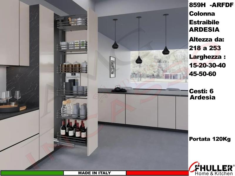 Colonna Dispensa Altissima Serie UNICA 859H 218 a 253 + 6 Cesti Ardesia da 15 a 60