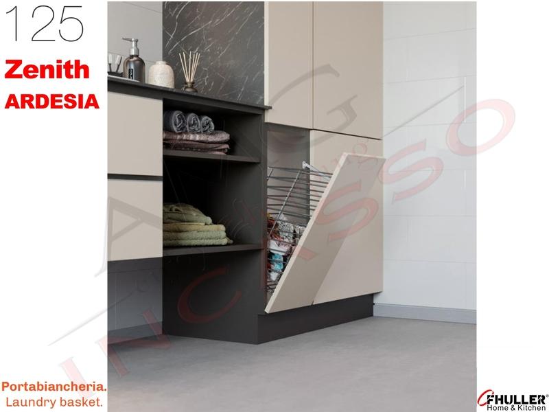 Cesto FHULLER Portabiancheria per anta ribalta Serie per Base 30-35-40-45-50-60 Ardesia