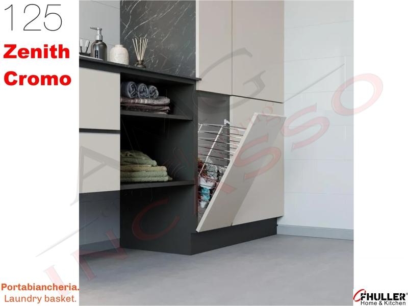 Cesto FHULLER Portabiancheria per anta ribalta Serie per Base 30-35-40-45-50-60 Cromo