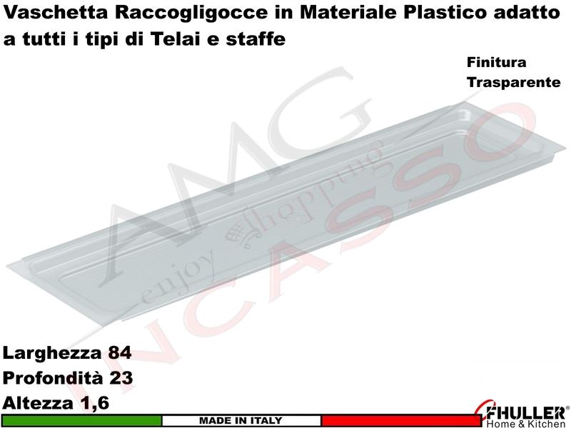 Vaschetta Raccogligocce Trasparente INOXA 902/90TR Per Scolapiatti da 90 701/702