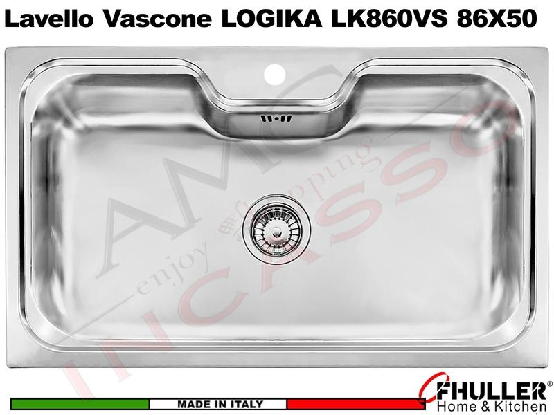 Lavello Vascone FHULLER LOGIKA LK860VS Acciaio Spazzolato 86X50 1 Vascone H.22
