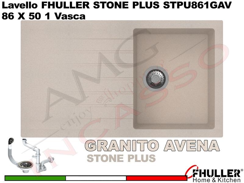FHULLER Lavello incasso Cucina GRANITO STONE PLUS 86X50 1 Vasca + Gocciolatoio AVENA