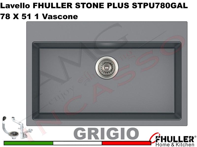 FHULLER Lavello incasso Cucina GRANITO STONE PLUS 78X51 1 Vascone GRIGIO