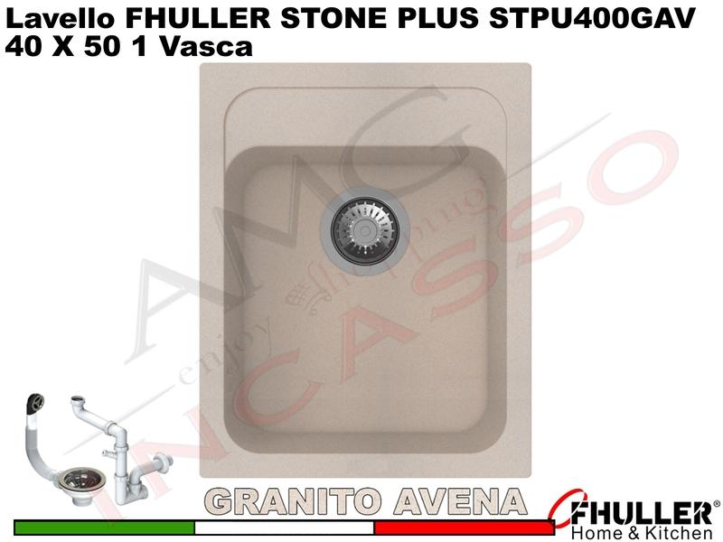 FHULLER Lavello incasso Cucina GRANITO STONE PLUS 40X50 1 Vasca Granito AVENA