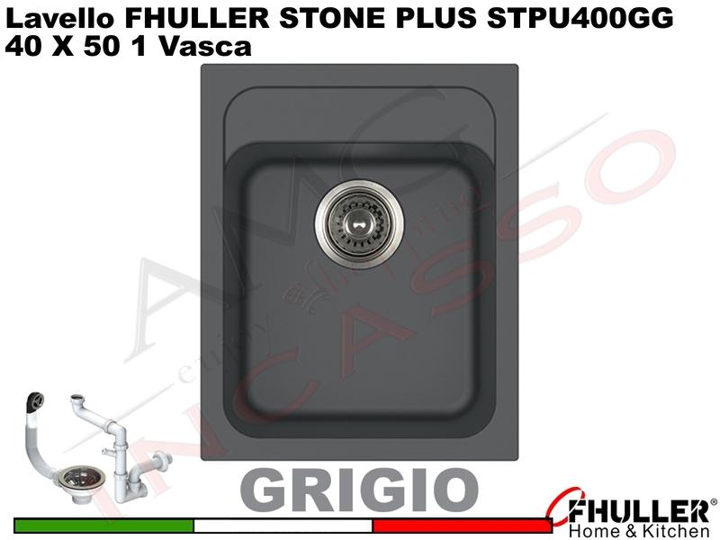 FHULLER Lavello incasso Cucina GRANITO STONE PLUS 40X50 1 Vasca Granito GRIGIO