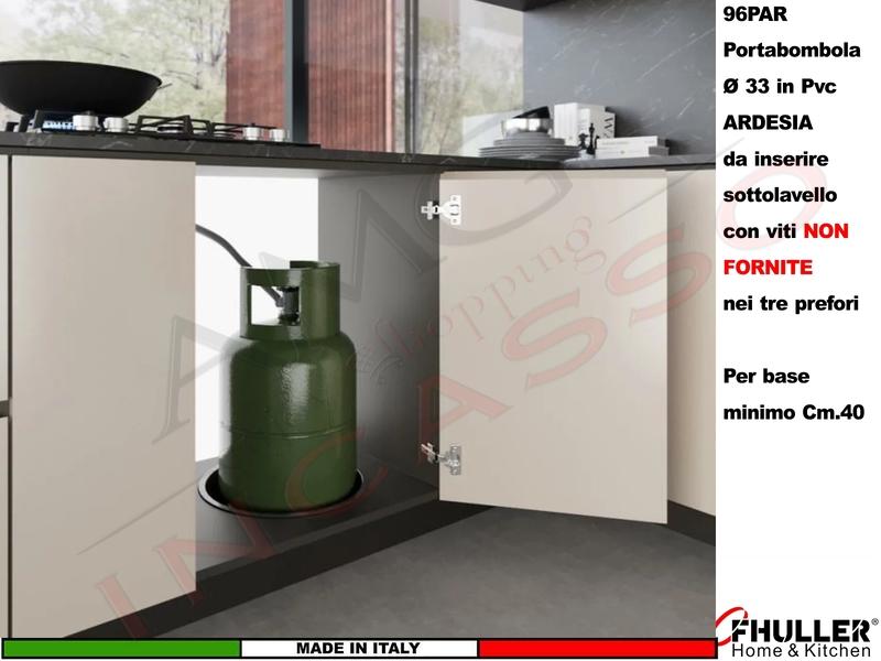 Portabombola Incasso Ø 33 in Pvc FHULLER 96PAR Colore Ardesia base minimo Cm.40