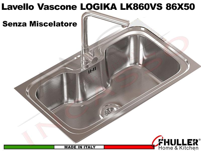 Lavello Vascone FHULLER LOGIKA LK860VS Acciaio Spazzolato 86X50 1 Vascone H.22