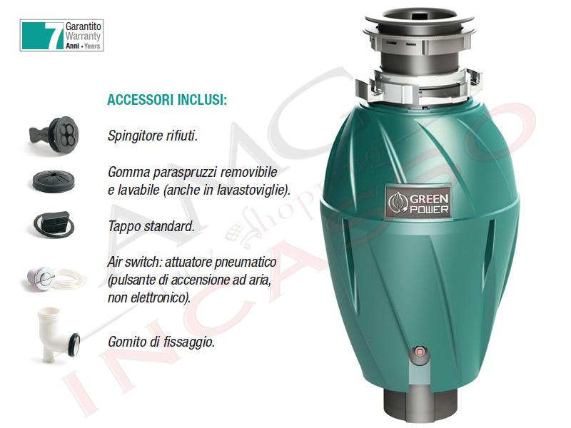 Tritarifiuti Dissipatore Elleci modello 1000 TOP TDH01000 750 W 1 Hp
