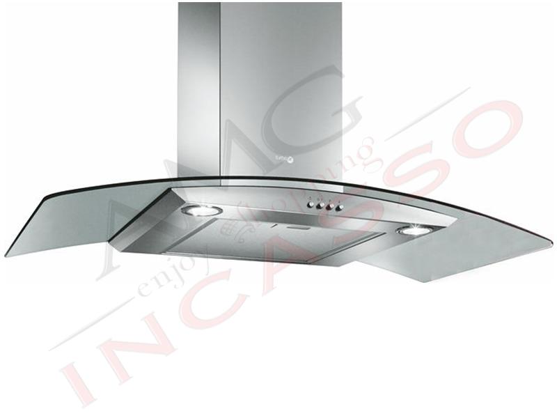 Cappa a Parete 68115382 Pantheon cm.60 Portata 336 m³/h Acciaio Inox Satinato / Vetro Temprato Classe E