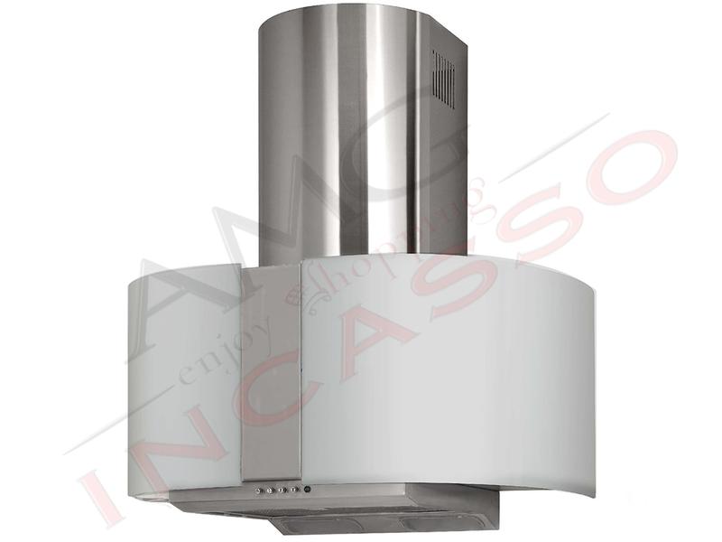 Cappa Cucina Dome cm. 76 Grigio / Inox da 500 m³/h Classe D