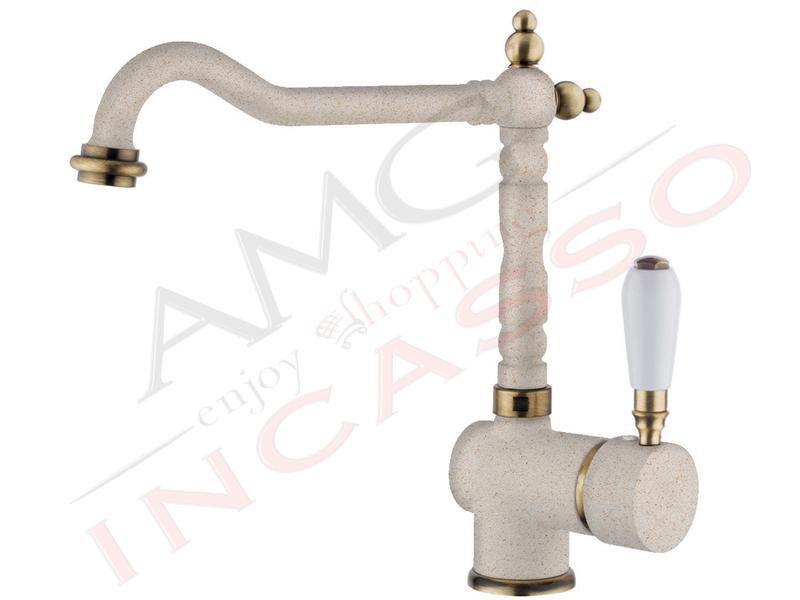 Rubinetto Cucina Colore Avena.Miscelatore Italiano Argo 2471vb Lc51u Avena 51 Sabbia Ottone Bronzo Monocomando Amg Incasso Elettrodomestici Da Incasso