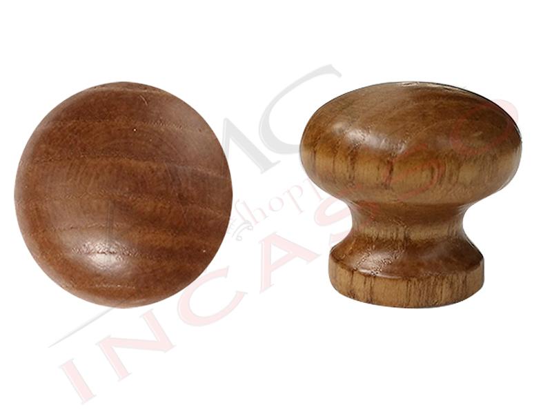 Pomolo Pomello Tosca P05 Legno scuro rotondo